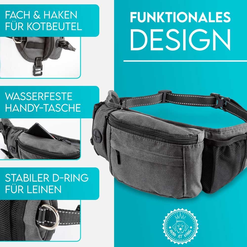 HUND IST KÖNIG® Bauchtasche Für Leckerlis & Hundezubehör